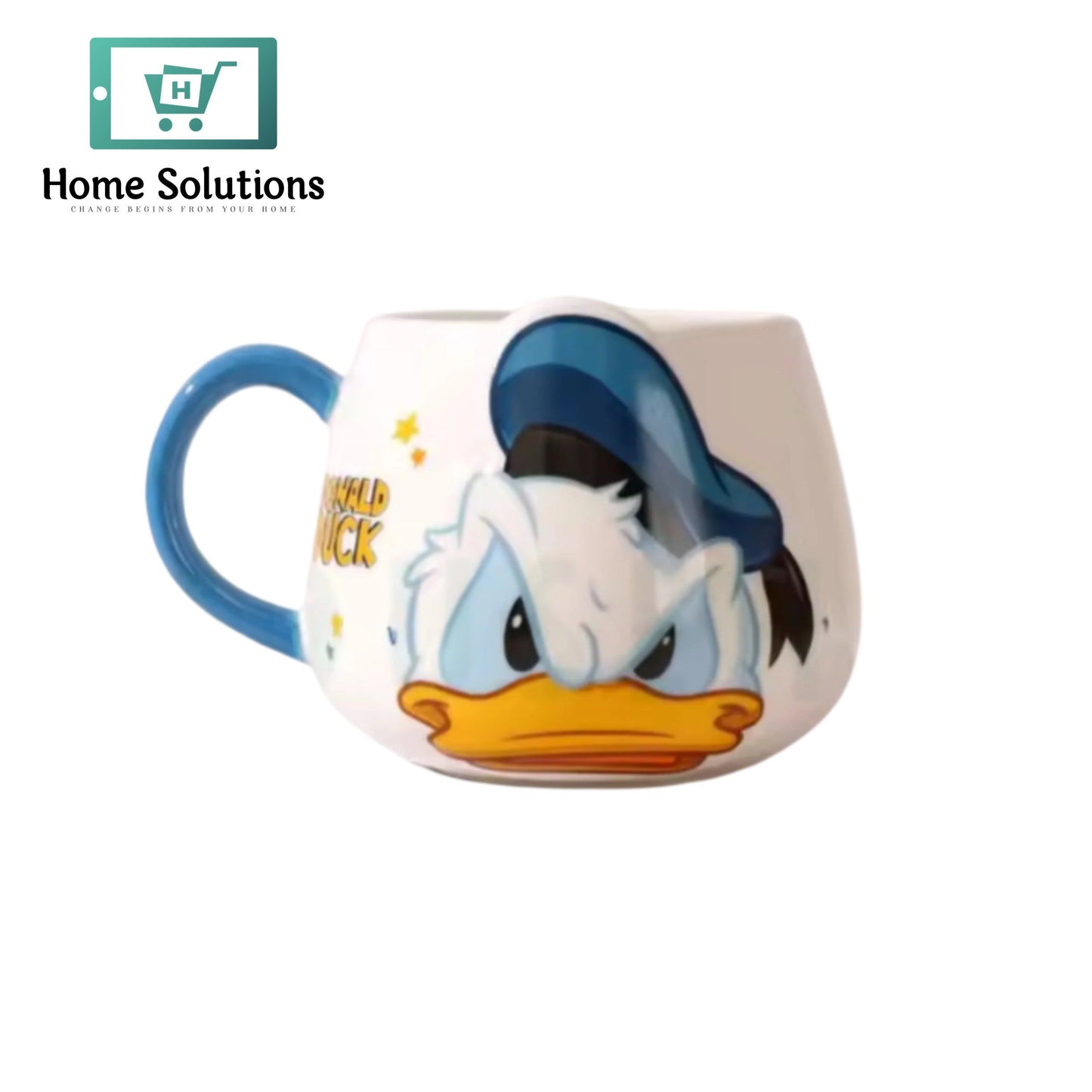 DISNEY Mickey & Friends Porcelain Embossed Coffee Mug – 450ml - Donald Duck
