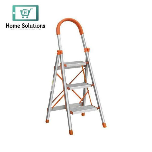Household Folding Herringbone Ladder with Handle – 3 Step Safety Ladder