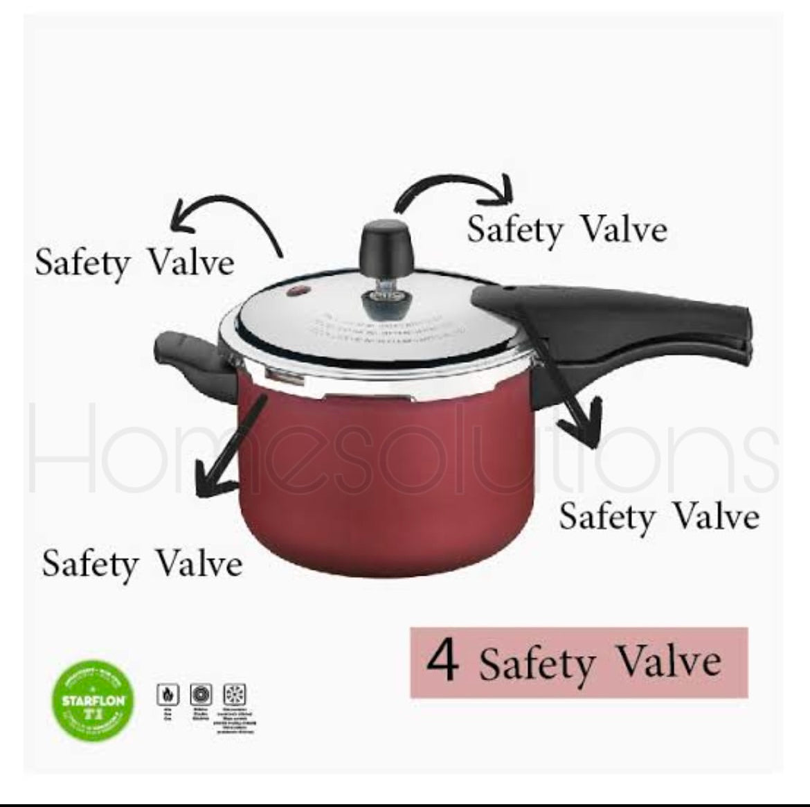 TRAMONTINA VANCOUVER Non Stick Pressure Cooker - 4.5 Liters - Brazil Made