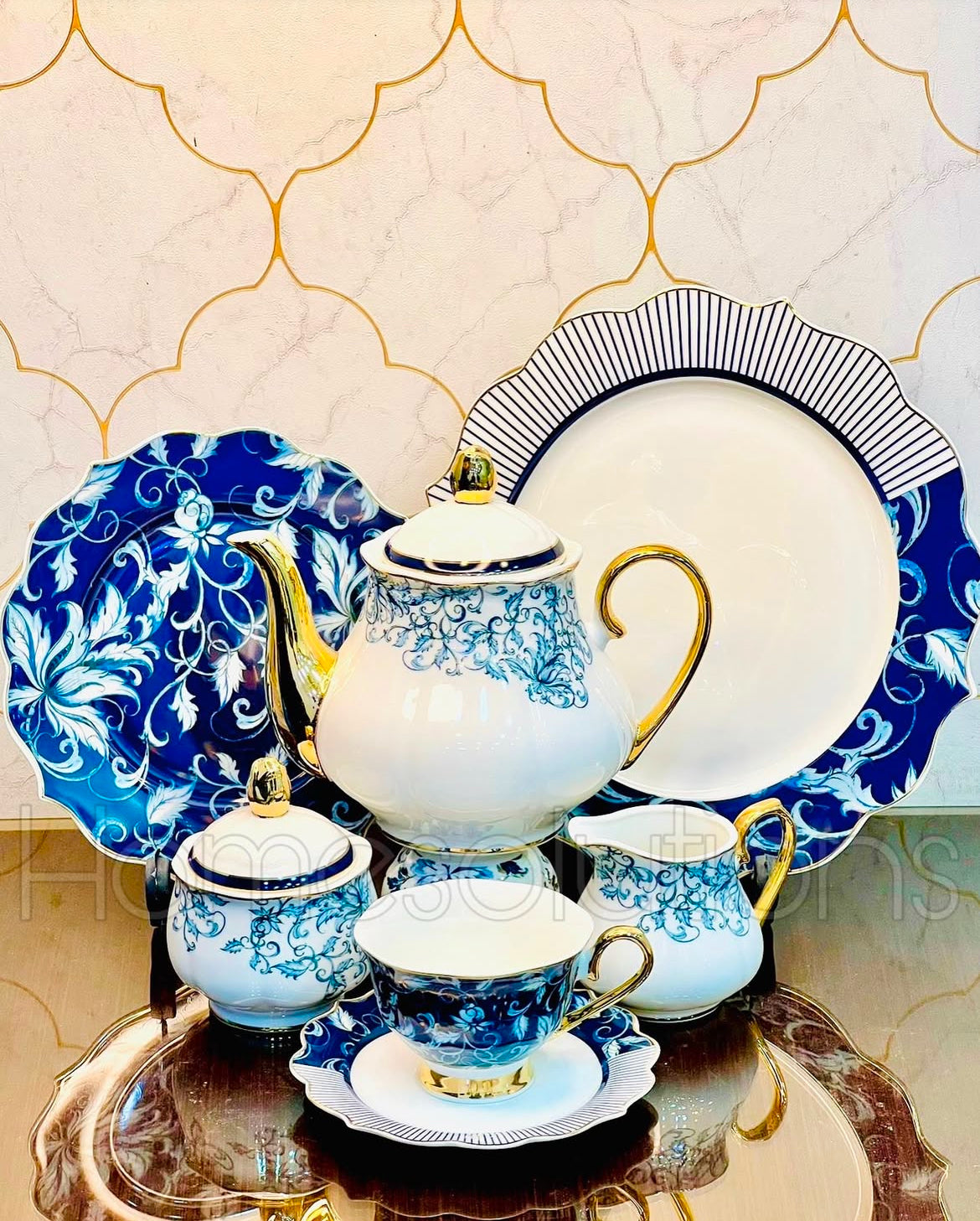 Fine Bonechina Elegant Tea Set - 24 Pieces - 6 Person Serving