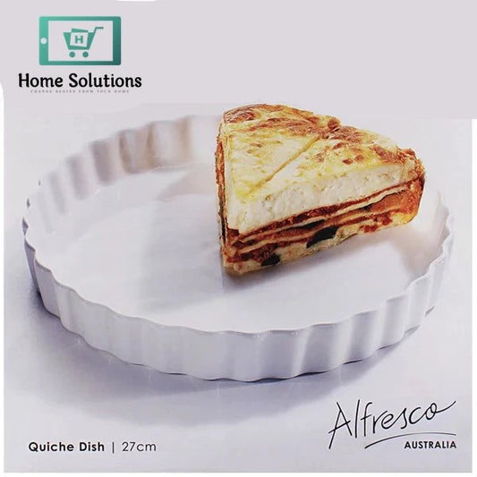 Symphony Quiche Platter – 27 cm Round Ceramic Serving Dish