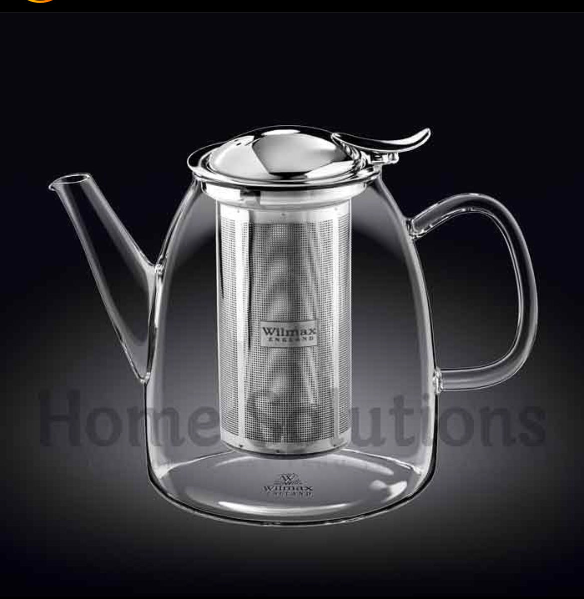 WILMAX Fire Proof Glass Kettle with Stainless Steel Infuser