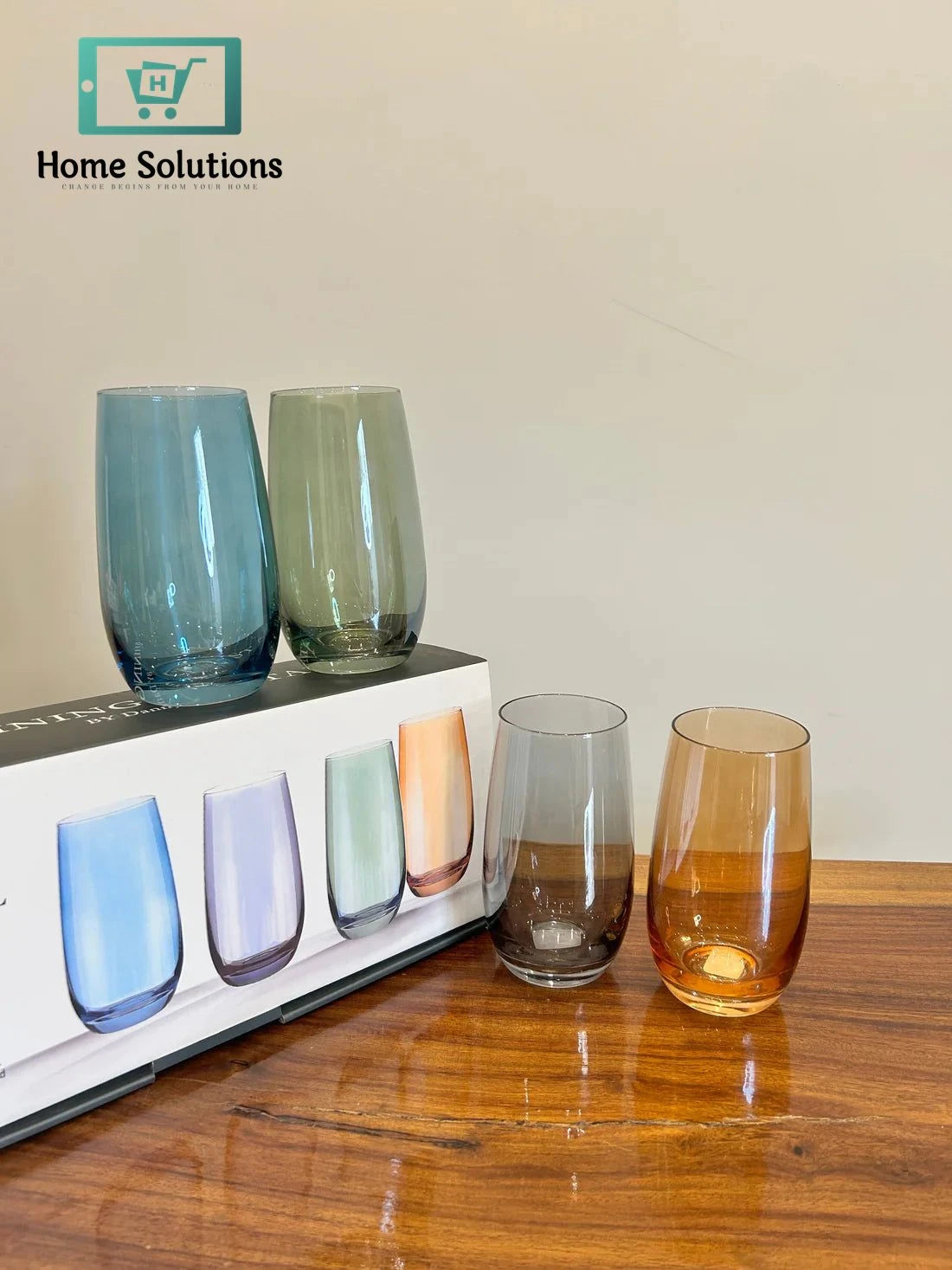 Danny Home Elite Multicolour Glass Set 4Pcs (410ml)