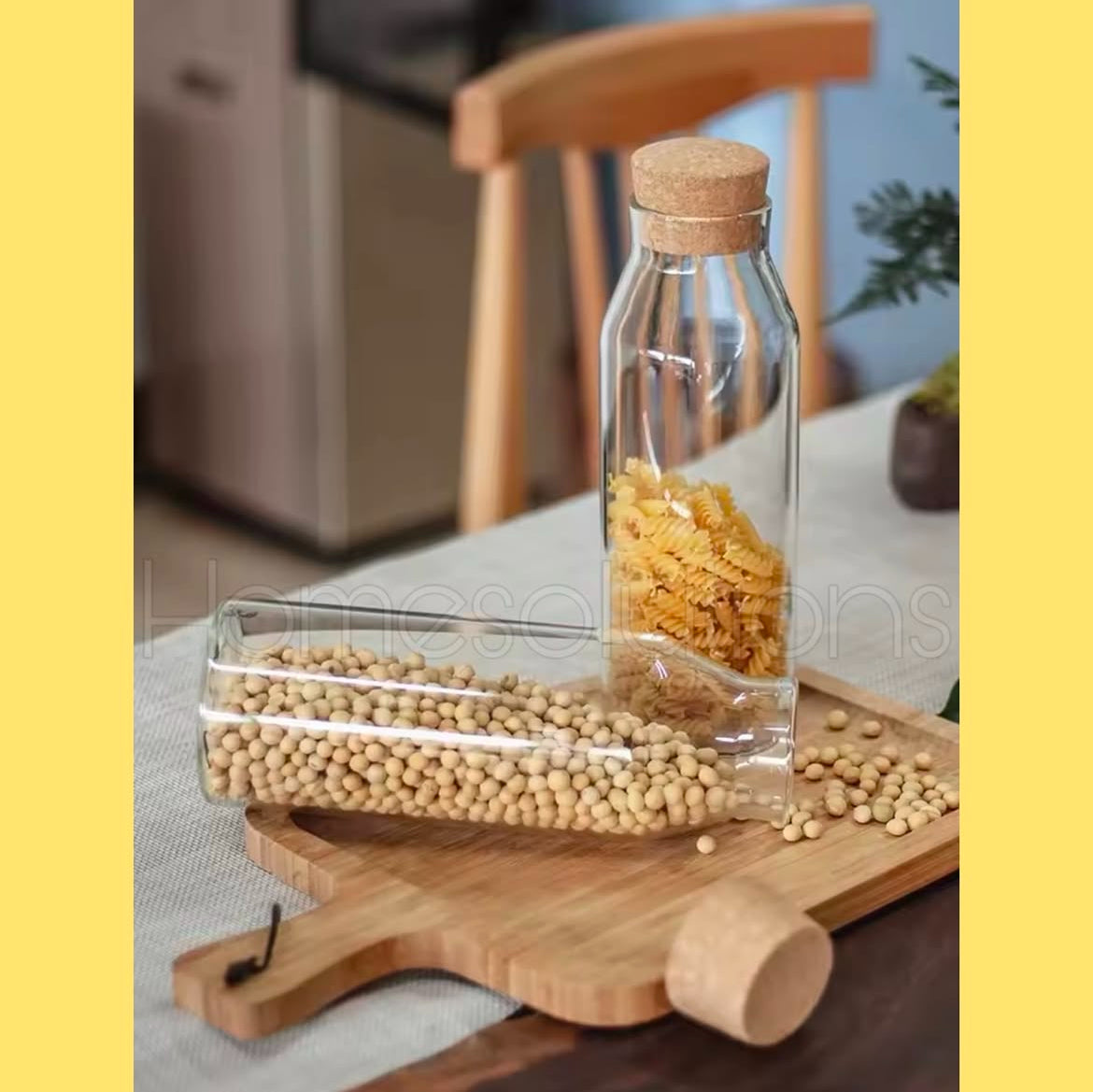 Cork Lid Glass Jar/Bottle - 1200ml