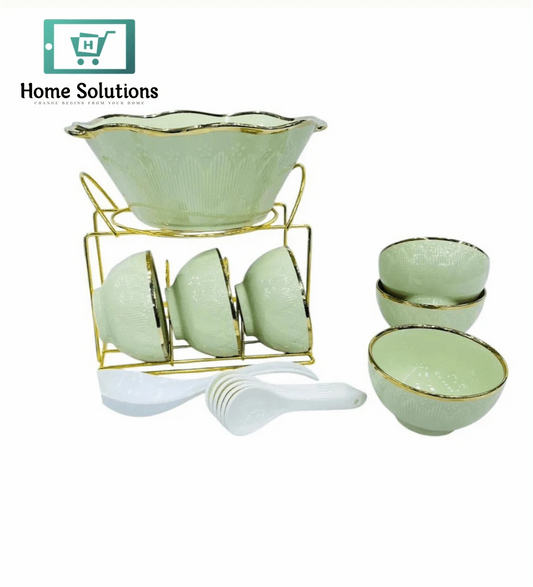 Soup Set 15-Piece – Elegant Tableware for Serving Soups & Starters (Pista)