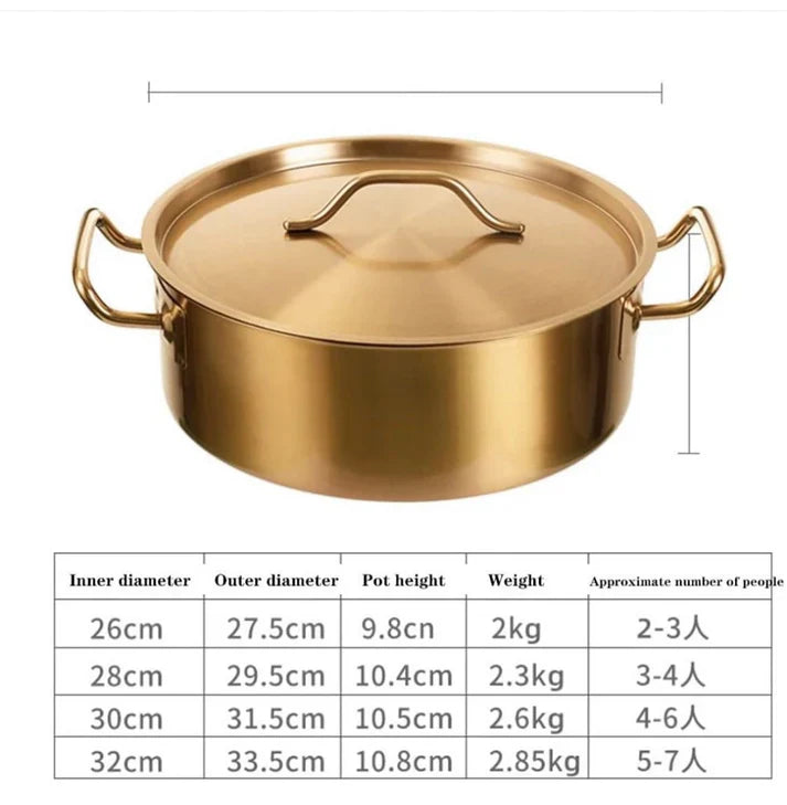 Luxury and Stylish Gold Serving Pots