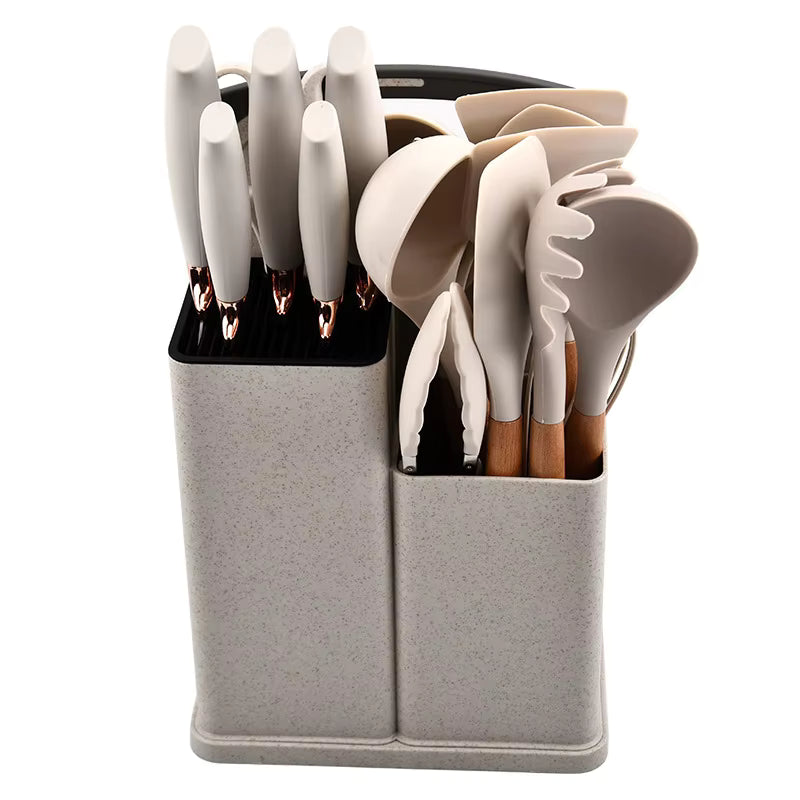 Silicone Cooking Utensil Set with Spoons & Knives – 12 PCS Kitchen Utensil