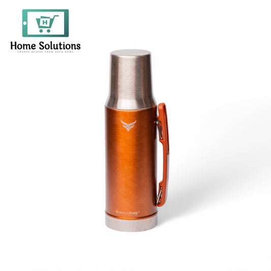 Thermotrek Stainless Steel Insulated Thermos with Handle - 40.6 oz (1200ml), Copper Orange