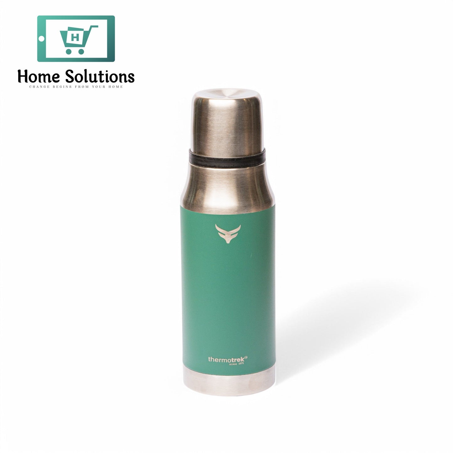 Stainless Steel Insulated Water Bottle with Screw-On Cap - 33.8 oz (1000ml), Green