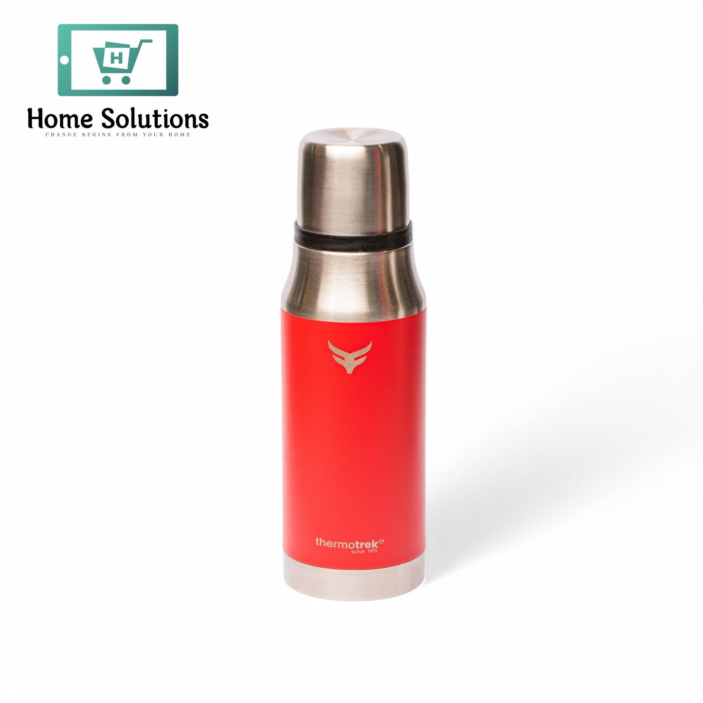 Stainless Steel Insulated Water Bottle with Screw-On Cap - 25.4 oz (750ml), Red