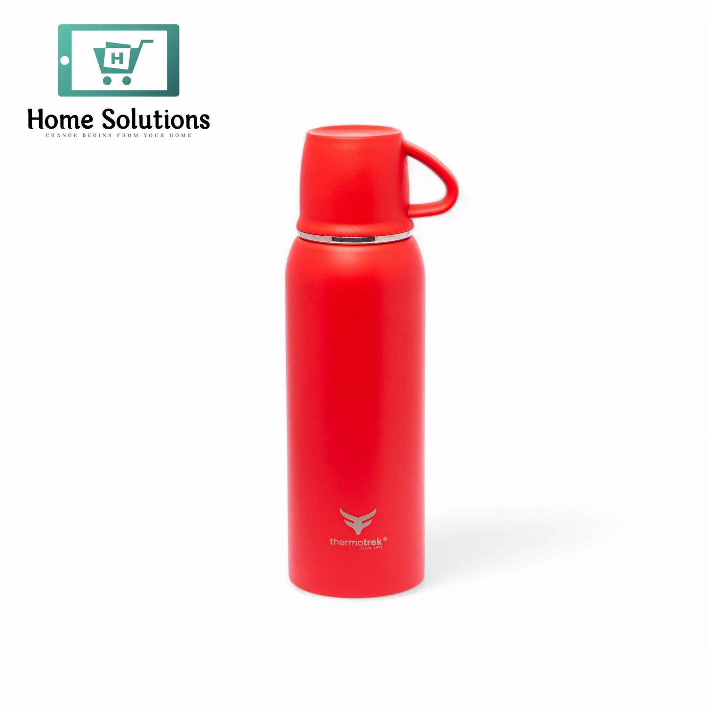 Stainless Steel Insulated Water Bottle with Screw-On Cap - 27 oz (800ml), Red