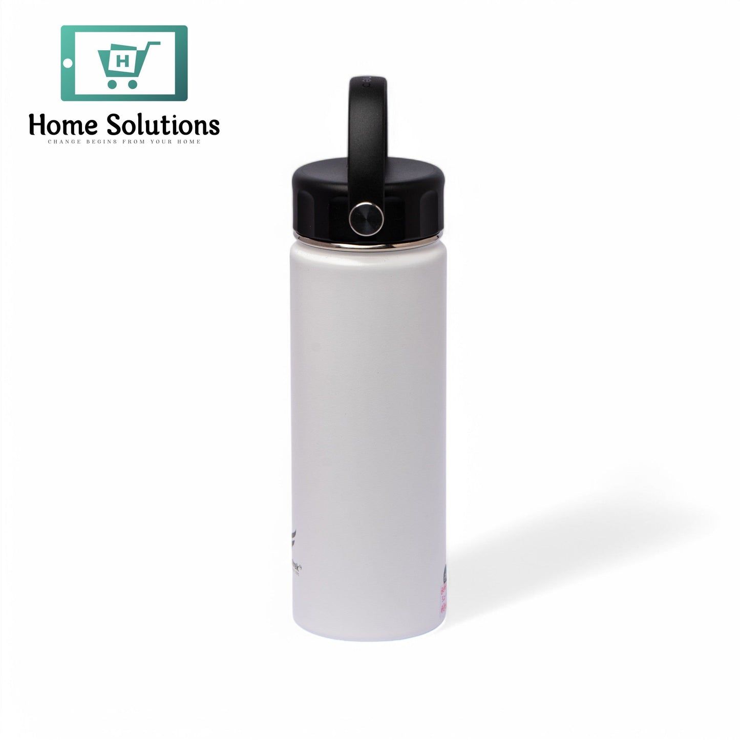 Stainless Steel Insulated Water Bottle with Screw-On Cap - 20 oz (590ml), White
