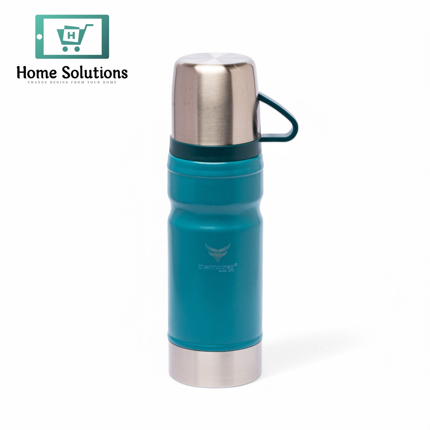 Stainless Steel Insulated Water Bottle with Screw-On Cap - 23 oz (680ml), Teal