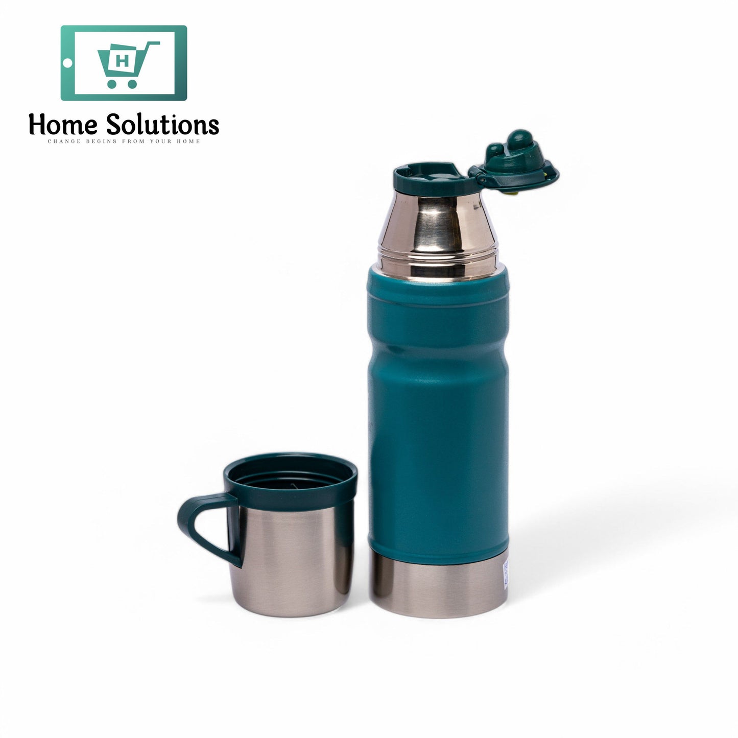 Stainless Steel Insulated Water Bottle with Screw-On Cap - 23 oz (680ml), Teal