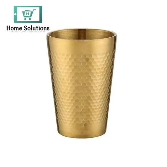 Hammered Water Glass – Elegant Gold Finish Drinkware
