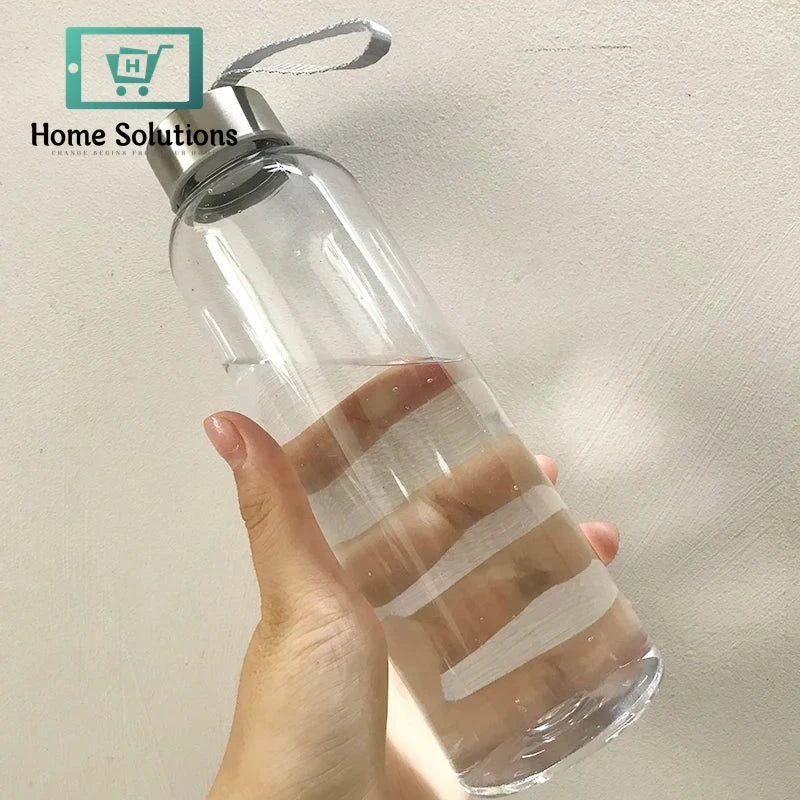 Plastic Transparent Portable Water Bottles | 300ml – Travel & Sports Use