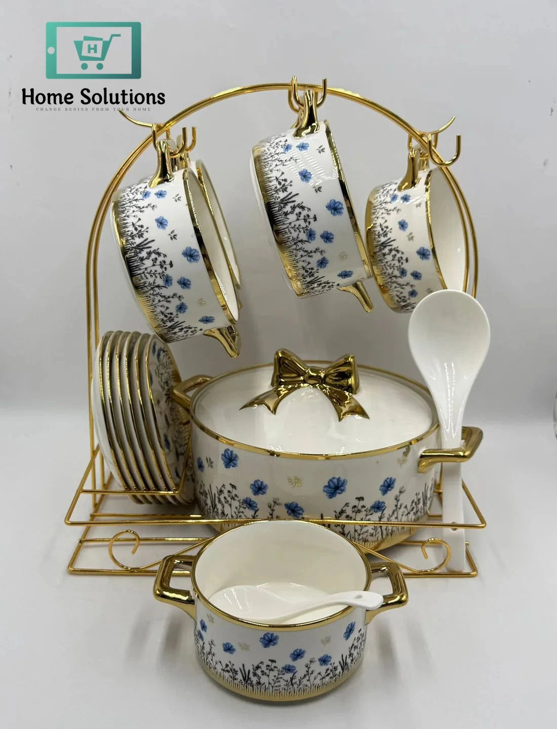 Elegant 22-Piece Soup Set – Complete Porcelain Dinnerware for Serving