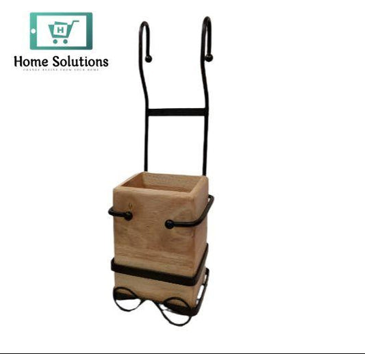 Square Metal Spoon Stand – Modern Kitchen Accessory with Sleek Design