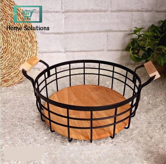 Round Metal Fruit Basket – Minimalist Circular Design in Small & Large Sizes