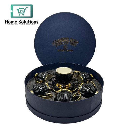 Premium 12-Piece Fine Porcelain Cup & Saucer Set
