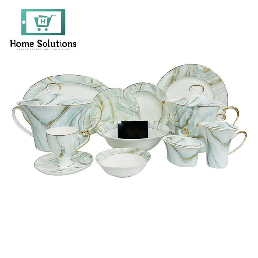 Super Bone China Dinner Set 61-Piece – Elegant Tableware for 8 Persons