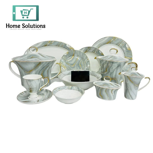 Super Bone China Dinner Set 61-Piece – Elegant Tableware for 8 Persons
