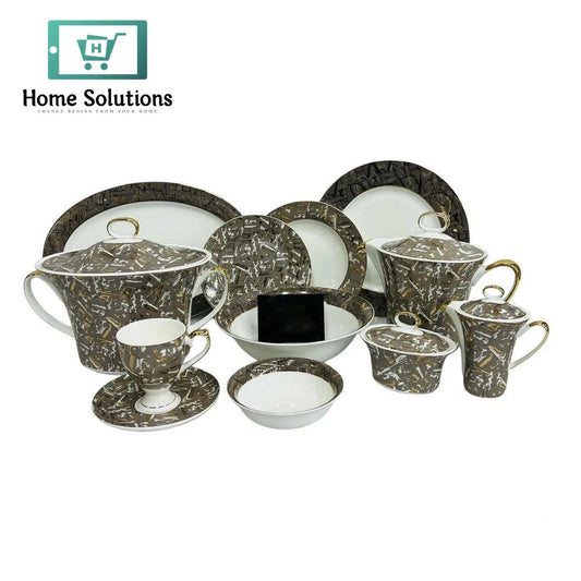 Super Bone China Dinner Set 61-Piece – Elegant Tableware for 8 Persons