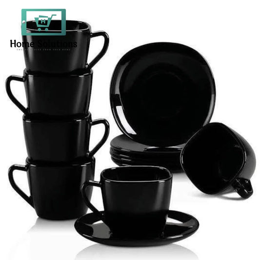 6-Piece Cup & Saucer Set – Elegant Tableware for Tea or Coffee