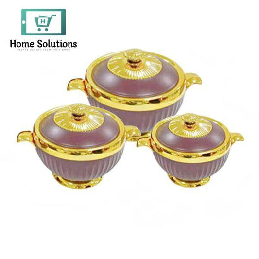 Haoyu 3-Piece Hotpot Set – Insulated Food Warmer (Maroon)