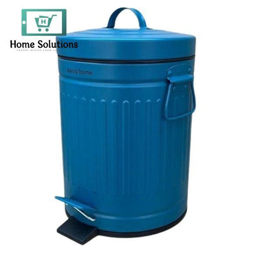 Danny Home Premium Stainless Steel Trash Can 12L – Modern Waste Bin (Blue)