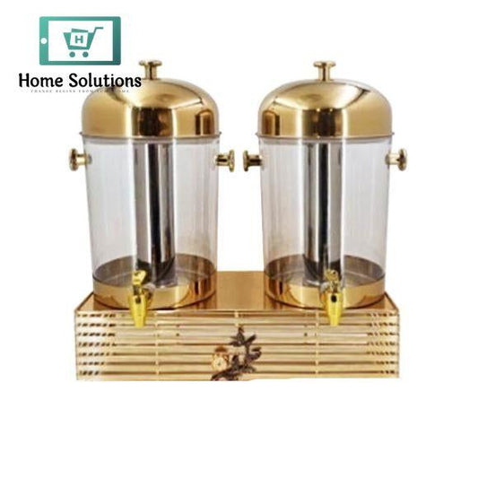 Orchid 2-in-1 Golden Juice Dispenser – 8 Liter Luxury Beverage Server