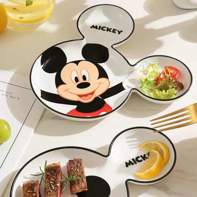 DISNEY Mickey Mouse Ceramic Two Ears Snack Plate