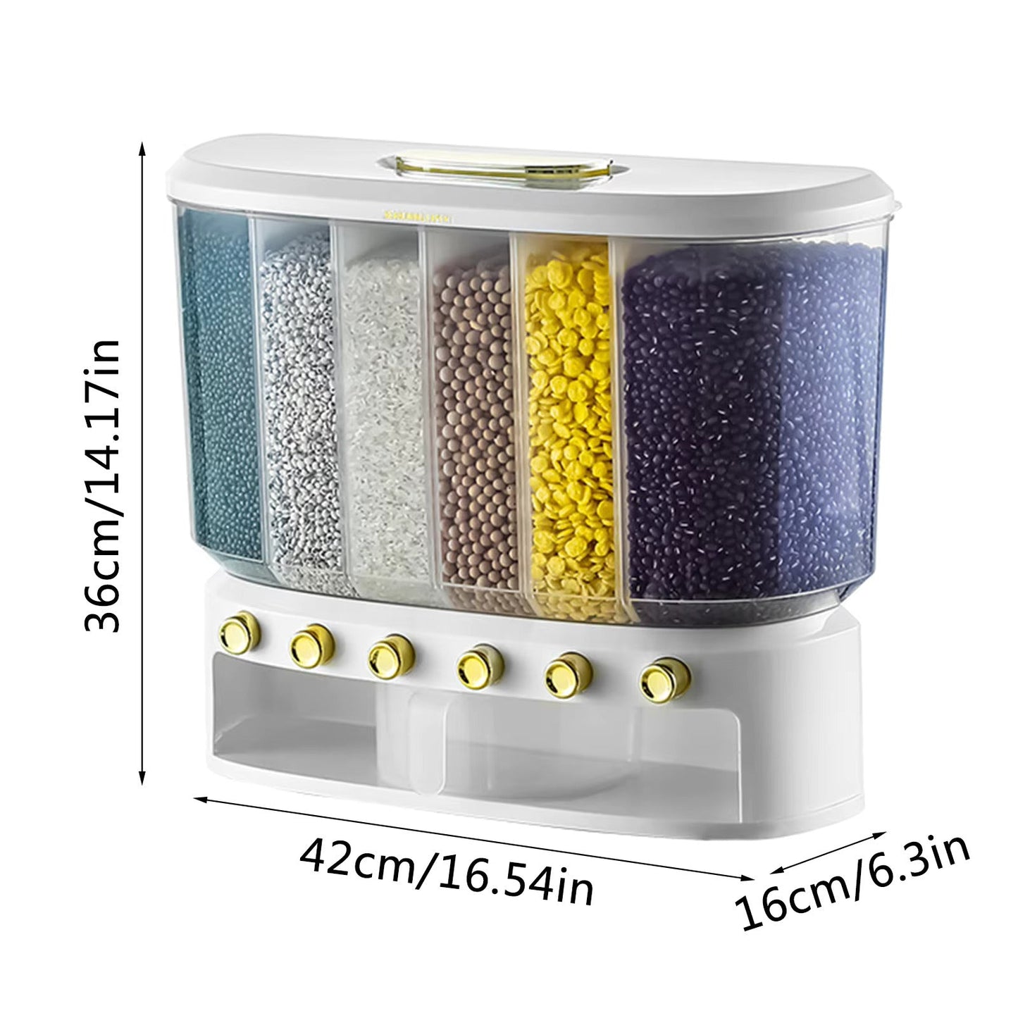 Wall Mounted 10Kg Sealed Rice Container