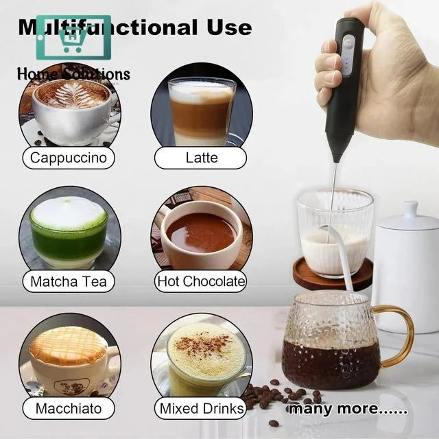 Recharagbel Mini Electric Milk/Coffee Frother - 3 Modes