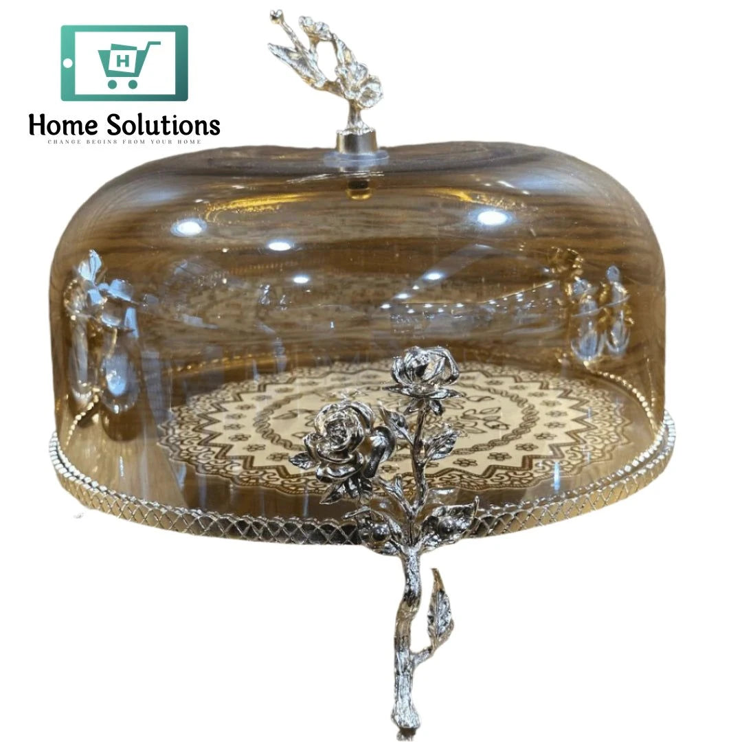 Antique Gold Cake Stand – Vintage-Inspired Elegant Display Dish