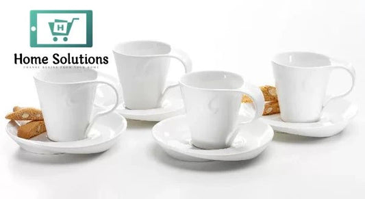 Symphony Swirl Cappuccino Cup & Saucer Set – 4 Pcs