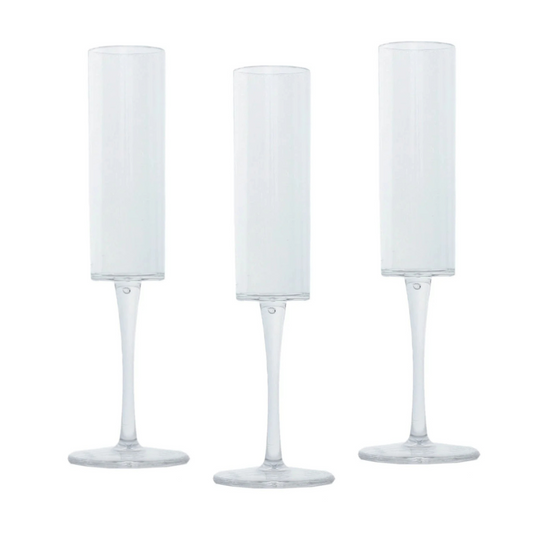 Cylindrical Fluted Wine Glass