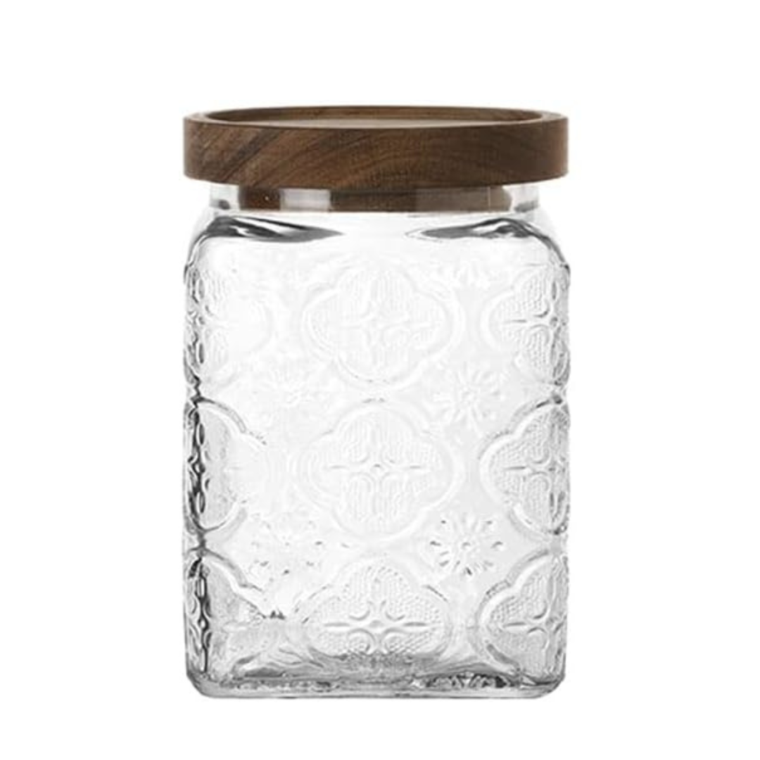 Glass Storage Container Jar With Airtight Lid