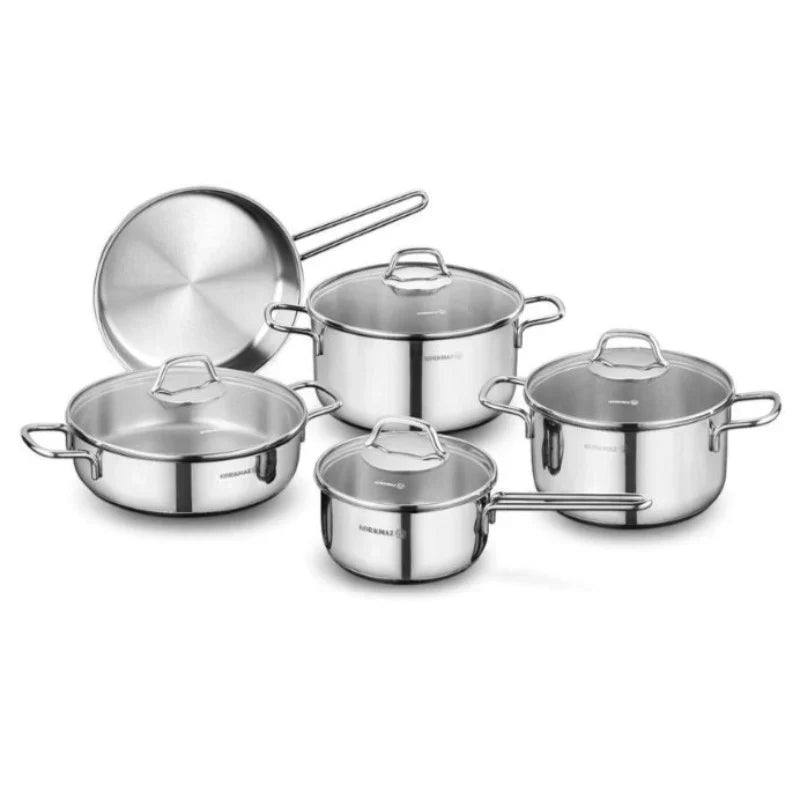 Korkmaz A1609 Perla 9 pcs. Cookware Set