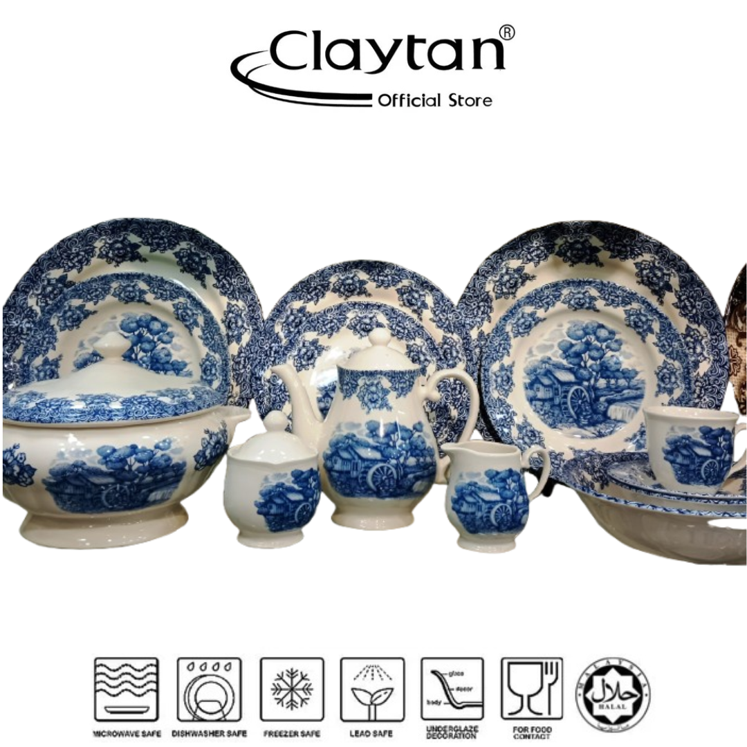 Claytan Water Wheel 61 Pcs Dinner Set