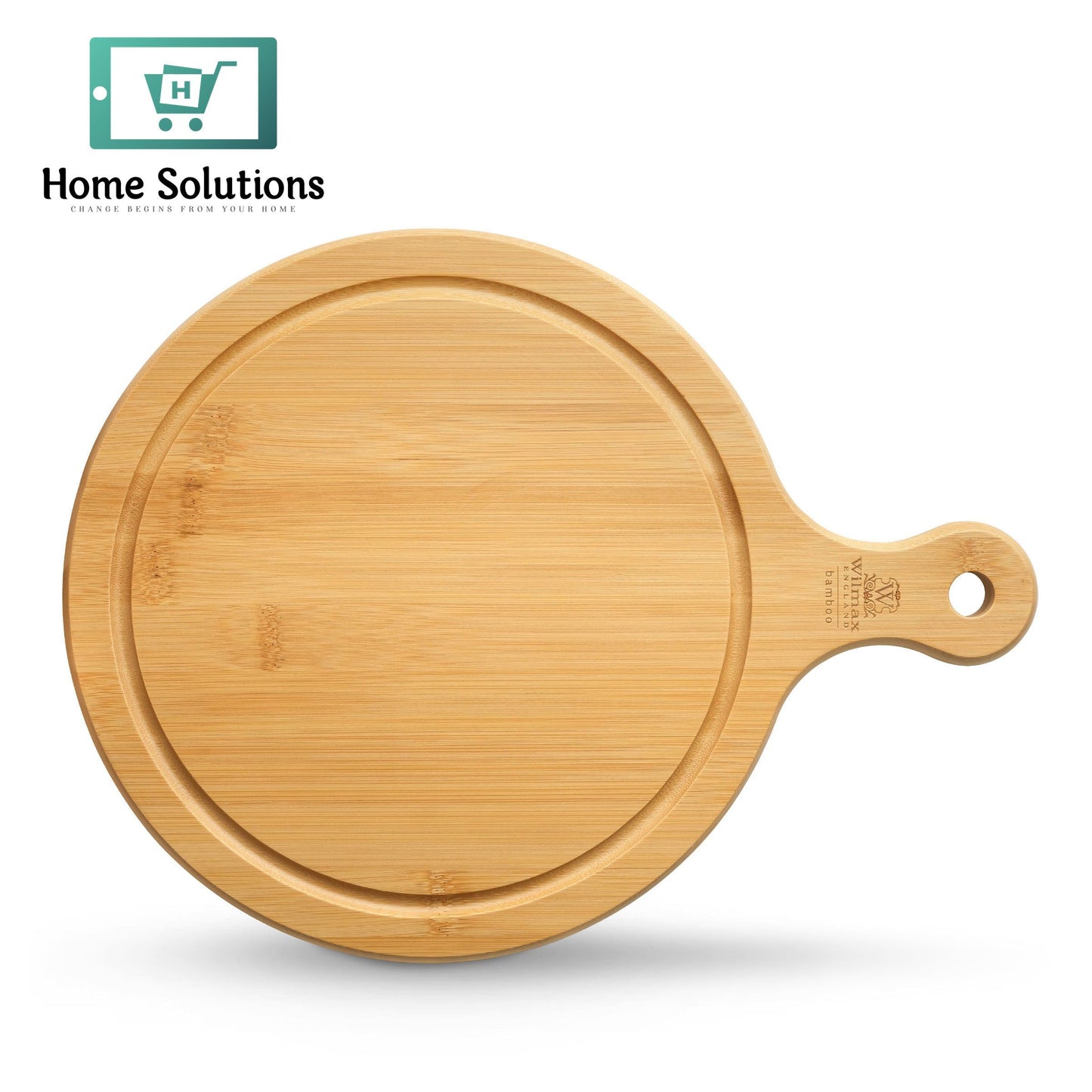 Wilmax England Wooden Serving Board with Handle 22.8" x 18" Inch– Elegant Presentation Platter