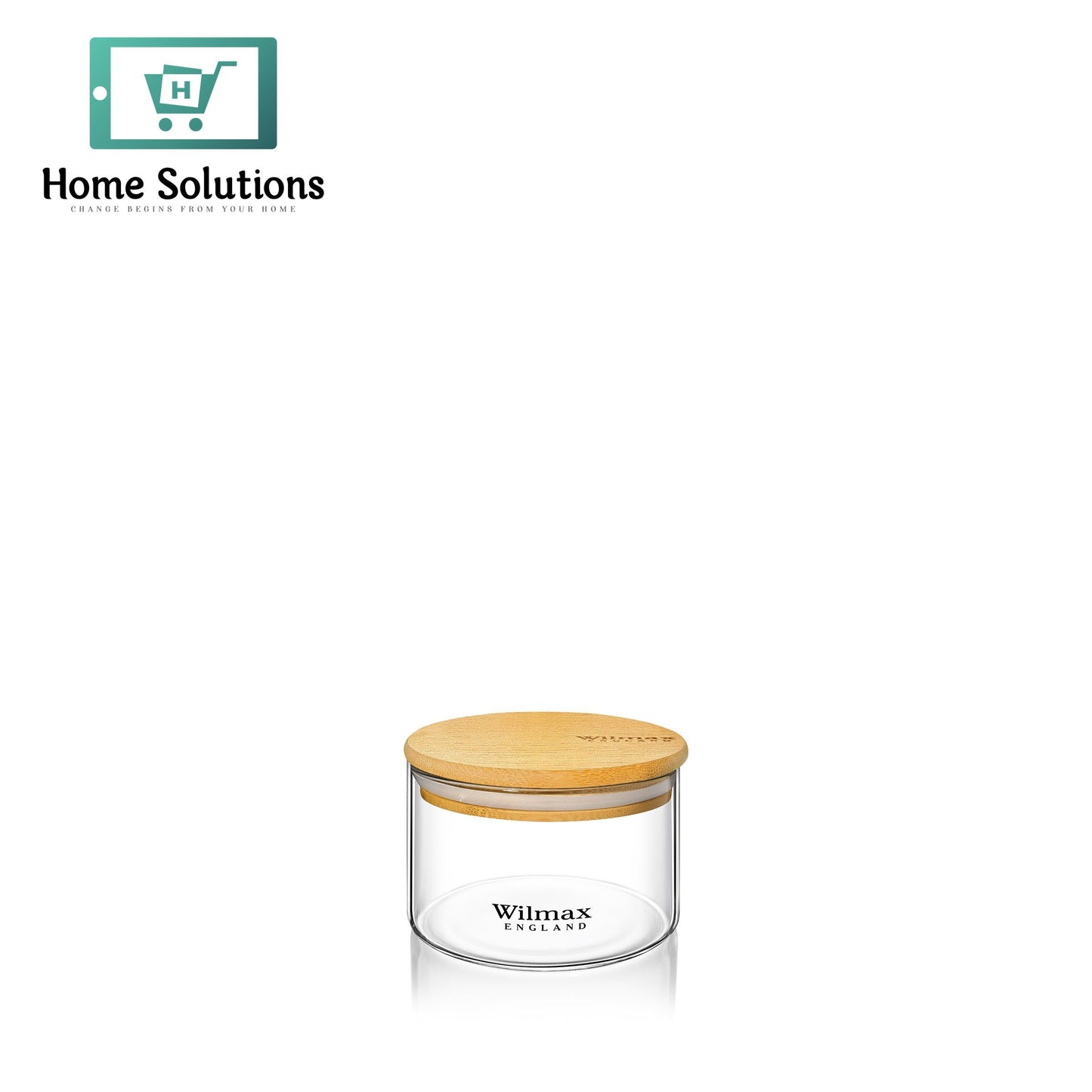 Wilmax Glass Storage Jar with Bamboo Lid