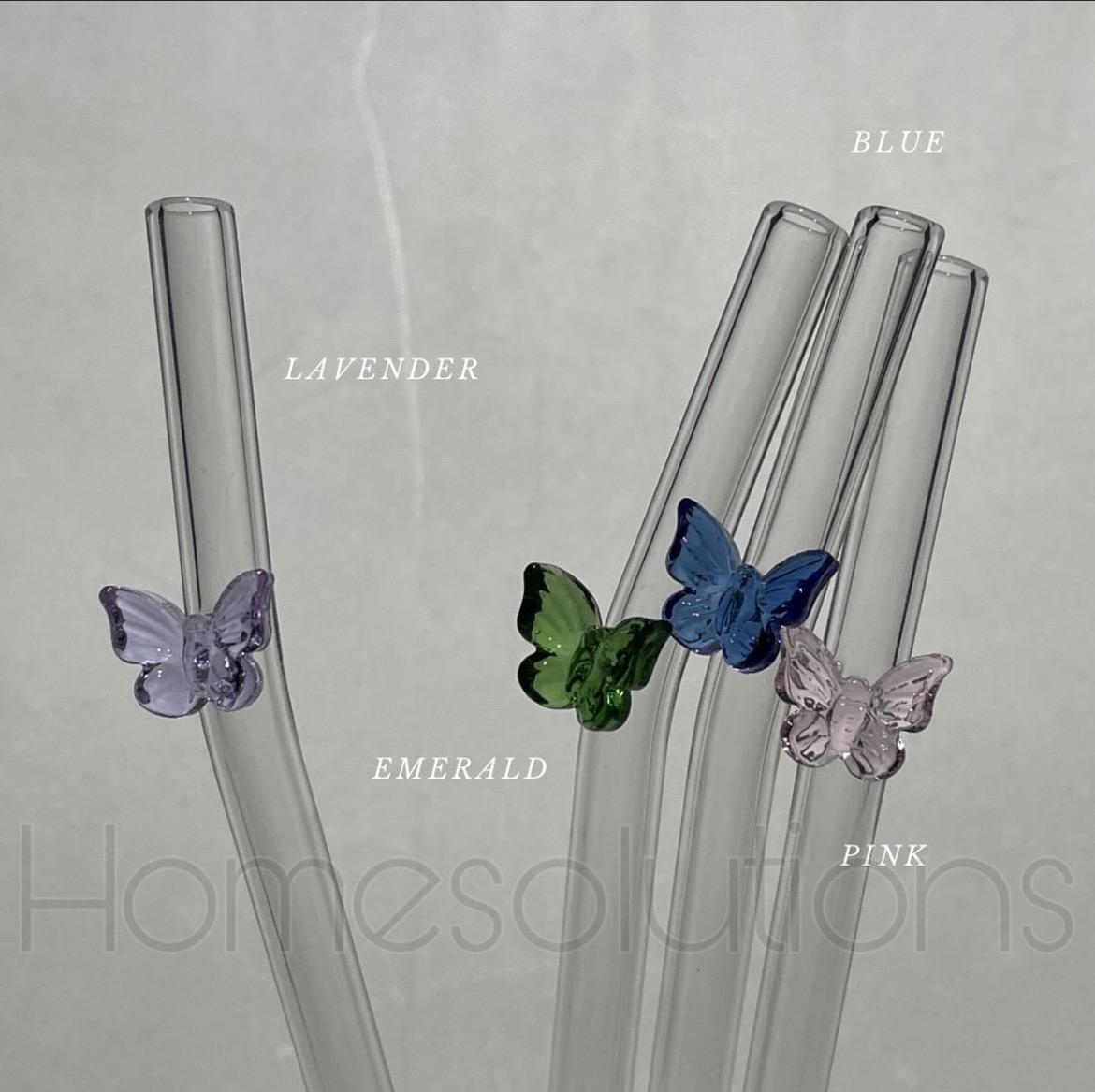 Butterfly Glass Straw - Set of 6