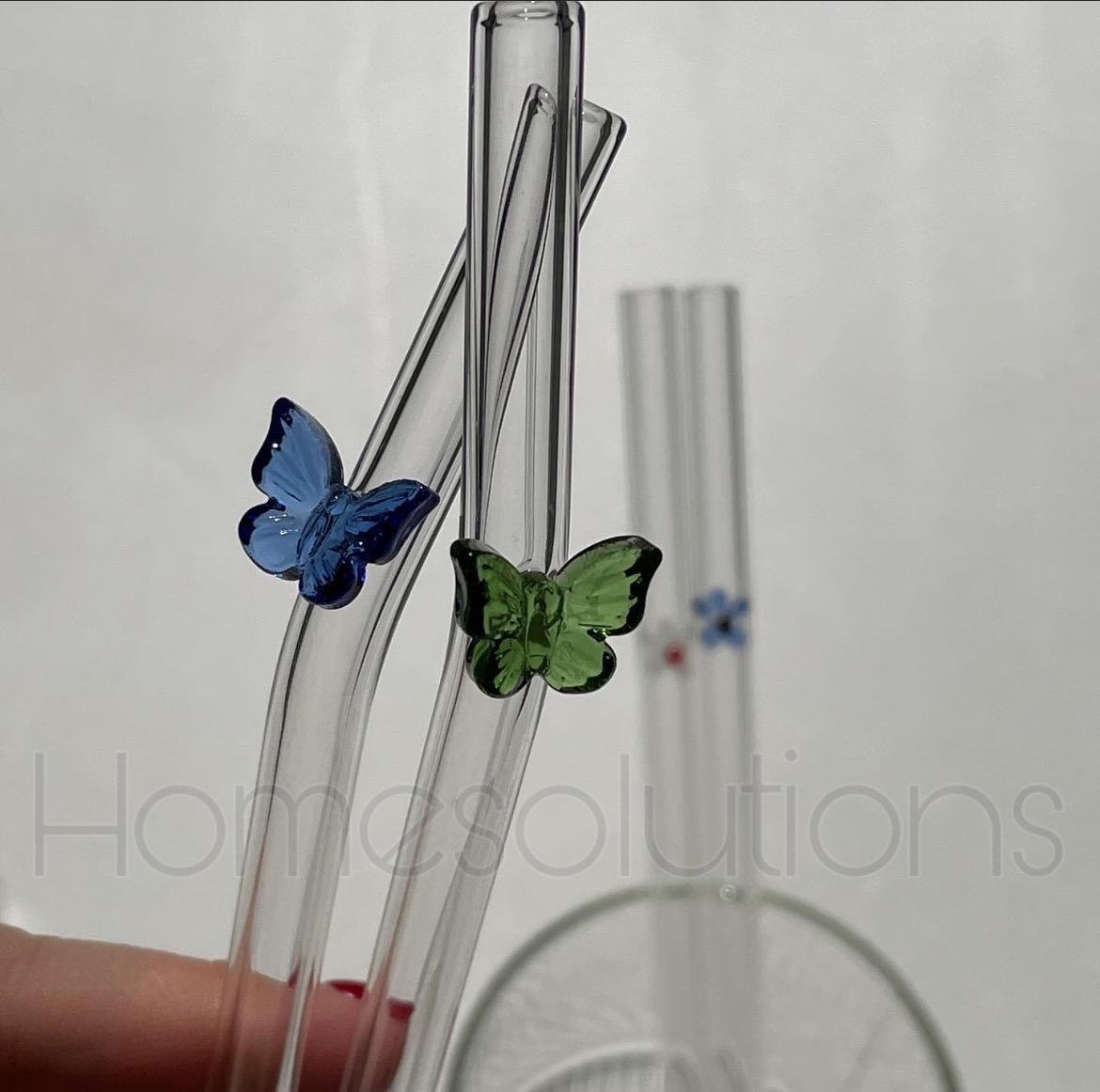 Butterfly Glass Straw - Set of 6