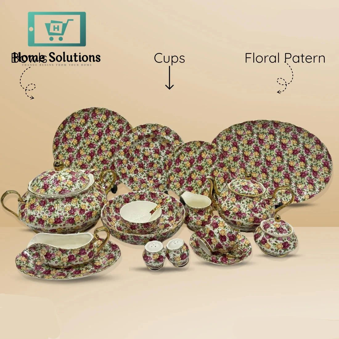 Royal Albert Dinner Set for 8 Person – 75 Pcs