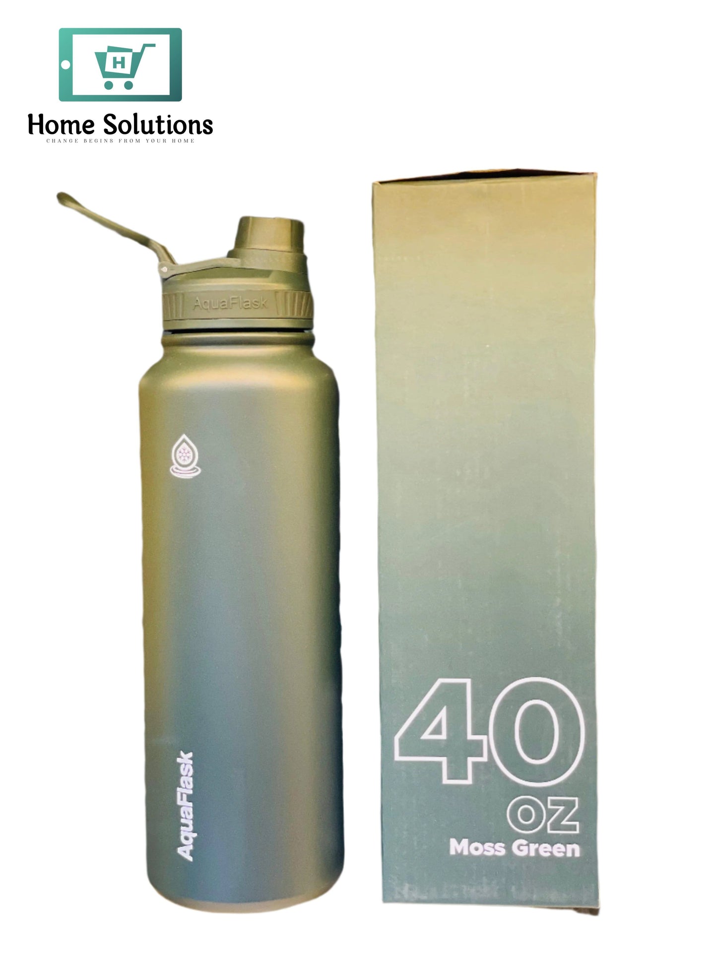 AquaFlask Bottle (40oz) - Moss Green