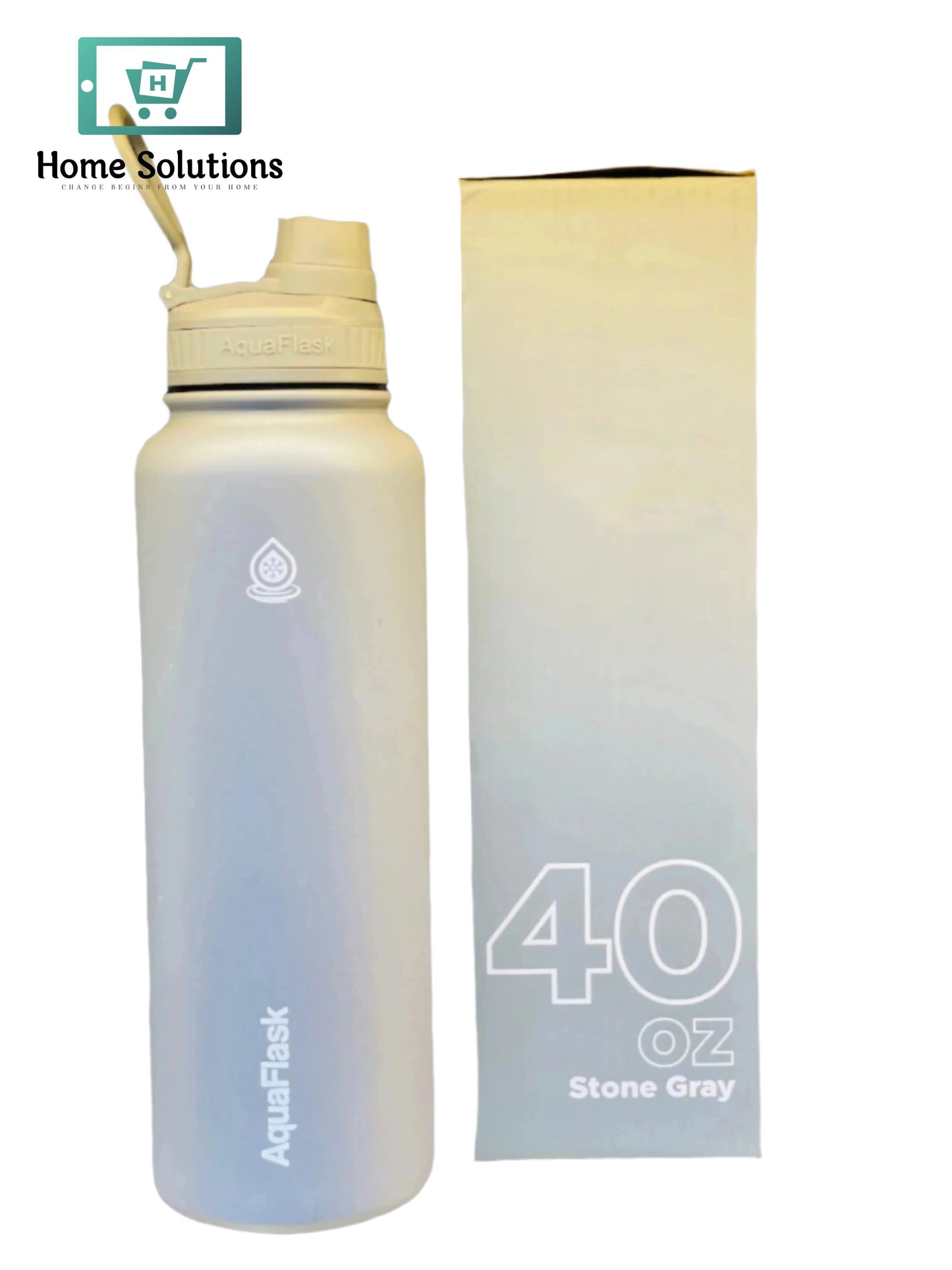 AquaFlask Bottle (40oz) - Stone Grey