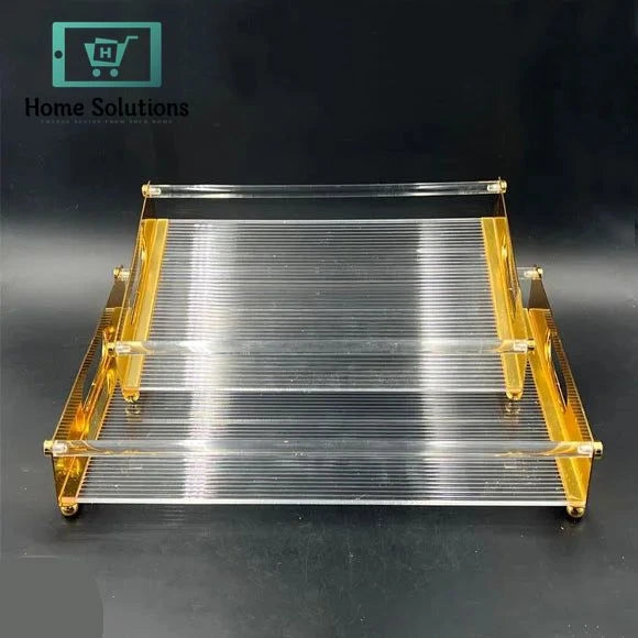 Acrylic Tray Set 2-Piece – Transparent Serving & Organizing Trays