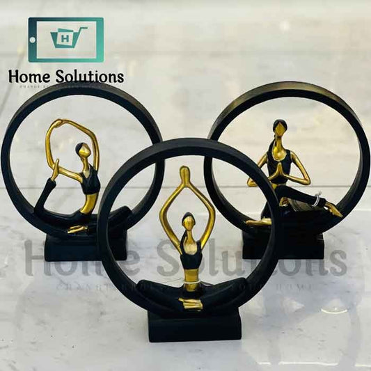 Yoga Posture Showpiece - Lady Figurine Poly Resin Statue