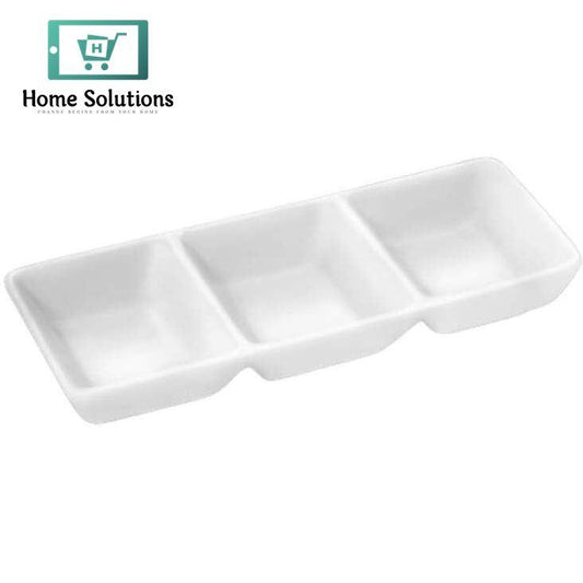 Wilmax England Fine Porcelain Divided Snack Dish 6 x 2.5 Inch